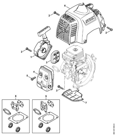 Dispositivo avviamento, silenziatore BT 230 BT 230 brand Stihl